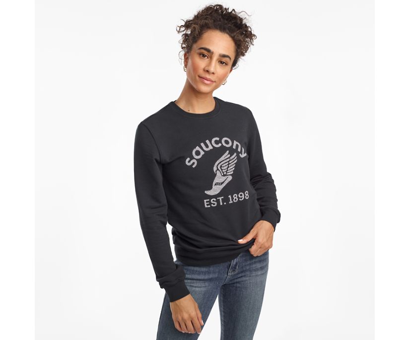 Camisas Saucony Rested Crewneck Mujer Negros | México 280ZUTG